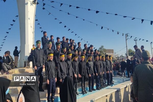 مراسم تشییع شهیدگمنام همزمان با روز شهادت حضرت زهرا(س) در شهرستان فسا