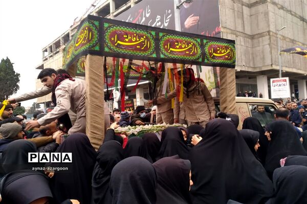 آیین استقبال و تشییع شهید گمنام در قائمشهر
