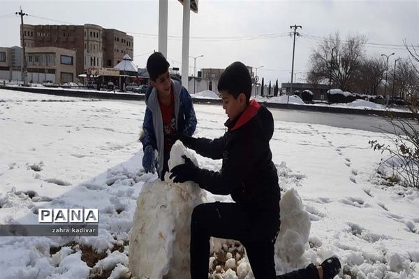 روز برفی در آباده