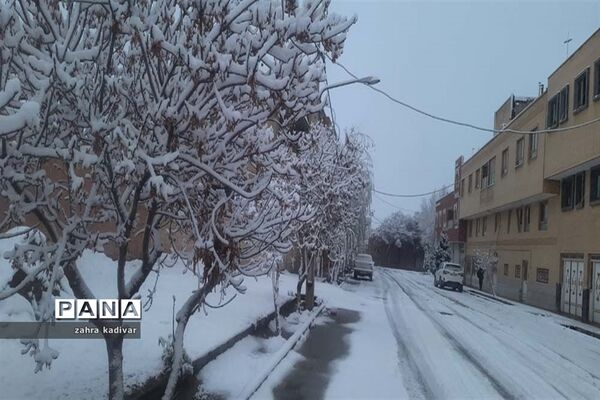 روز برفی در آباده