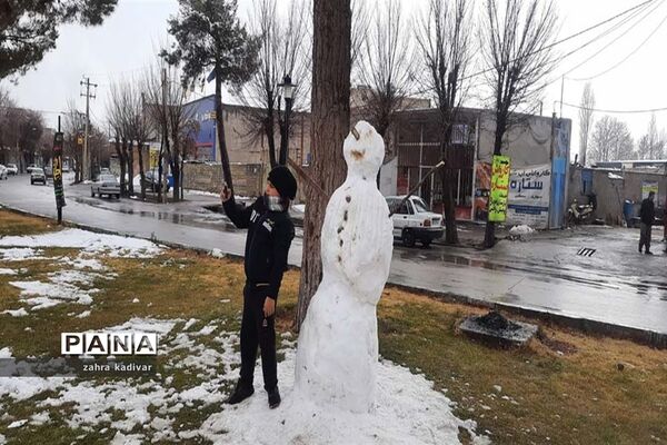 روز برفی در آباده