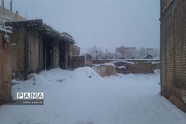 روز برفی در آباده