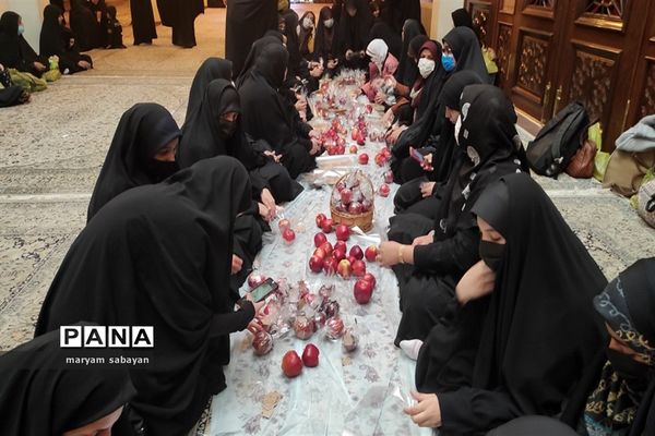 بسته بندی و توزیع ۳ هزار سیب در شبستان امام خمینی(ره) حرم شاهچراغ(ع)