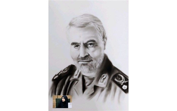 طراحی چهره حاج قاسم افتخاری بزرگ است