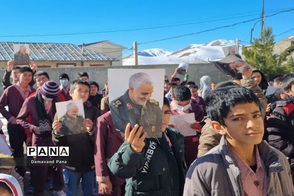 سومین سالگرد شهادت سردار دل‌ها در مدارس دماوند