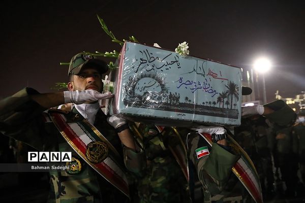 تشییع پیکر سه شهید گمنام در دانشگاه افسری امام علی(ع)