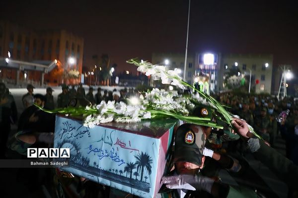 تشییع پیکر سه شهید گمنام در دانشگاه افسری امام علی(ع)