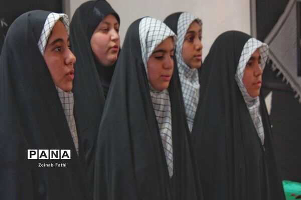 مراسم تشییع و خاکسپاری پیکر شهید گمنام در دبیرستان شاهد امام حسین(ع)