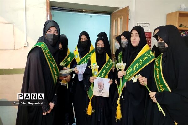 تجدید پیمان فرزندان حاج قاسم با شهدا در شیراز