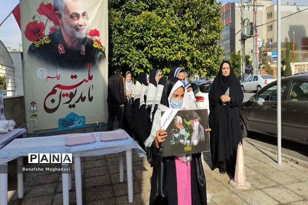 تجدید پیمان فرزندان حاج قاسم با شهدا در شیراز