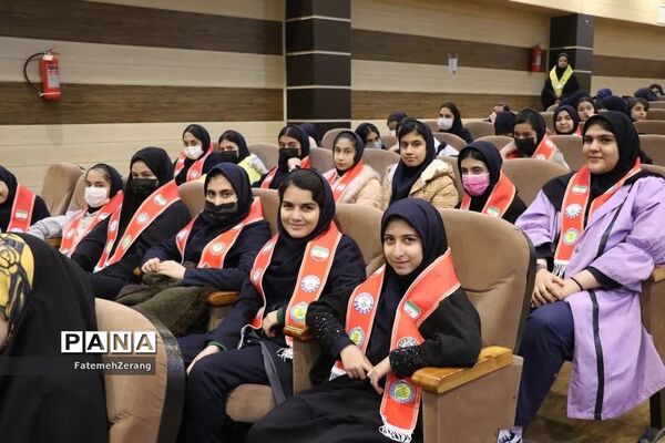 مراسم گردان دختران حاج قاسم در سالن شهید حاتمی مشهد مقدس