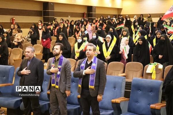 مراسم گردان دختران حاج قاسم در سالن شهید حاتمی مشهد مقدس