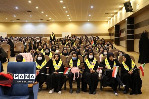 مراسم گردان دختران حاج قاسم در سالن شهید حاتمی مشهد مقدس