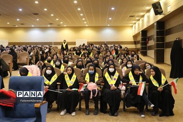 مراسم گردان دختران حاج قاسم در سالن شهید حاتمی مشهد مقدس