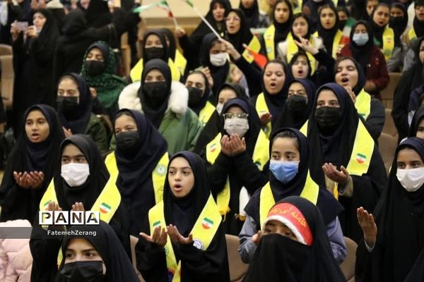 مراسم گردان دختران حاج قاسم در سالن شهید حاتمی مشهد مقدس