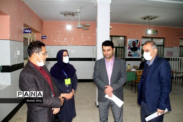 بازدید از حوزه‌های محل برگزاری امتحانات نهایی دی ماه در شهرستان بهبهان