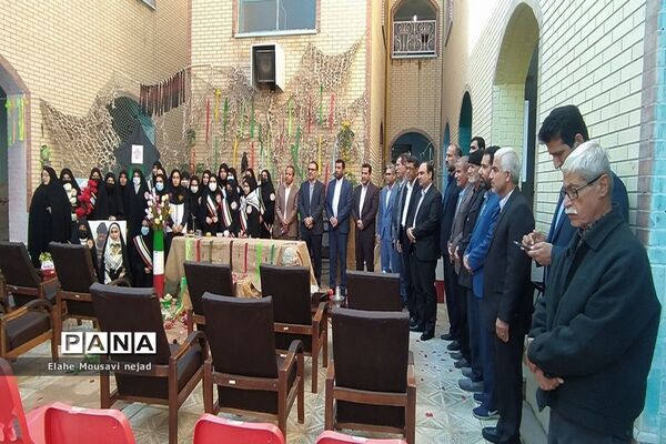 مراسم استقبال و وداع از پیکر مطهر شهید گمنام در دبیرستان شاهد ثارالله  برازجان