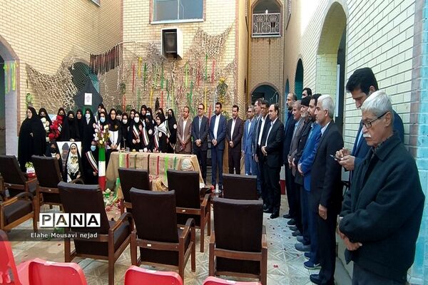 مراسم استقبال و وداع از پیکر مطهر شهید گمنام در دبیرستان شاهد ثارالله  برازجان