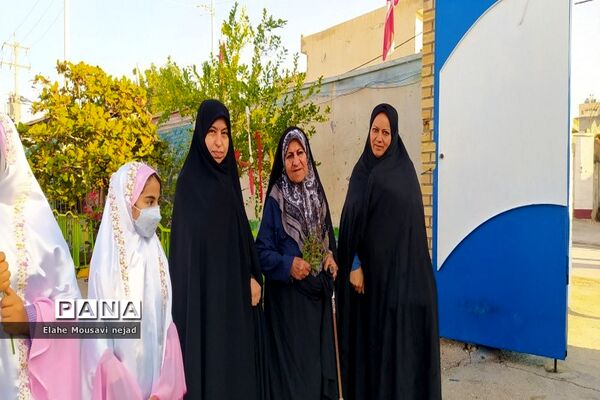 مراسم استقبال و وداع از پیکر مطهر شهید گمنام در دبیرستان شاهد ثارالله  برازجان