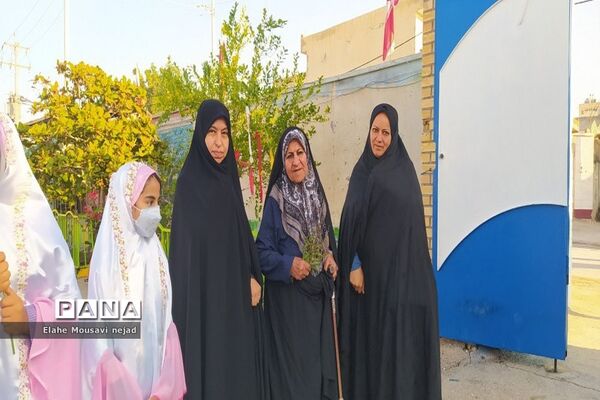 مراسم استقبال و وداع از پیکر مطهر شهید گمنام در دبیرستان شاهد ثارالله  برازجان