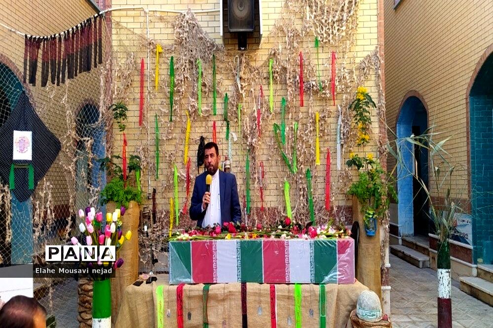 مراسم استقبال و وداع از پیکر مطهر شهید گمنام در دبیرستان شاهد ثارالله  برازجان