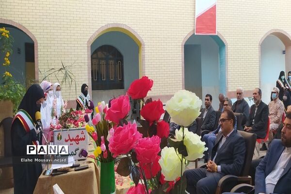 مراسم استقبال و وداع از پیکر مطهر شهید گمنام در دبیرستان شاهد ثارالله  برازجان