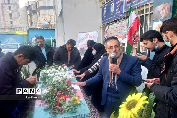 تشییع شهید گمنام در دبیرستان فرهنگ عرفان منطقه ۱۳
