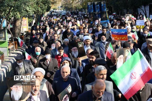 راهپیمایی مردمی در شهرستان ساری