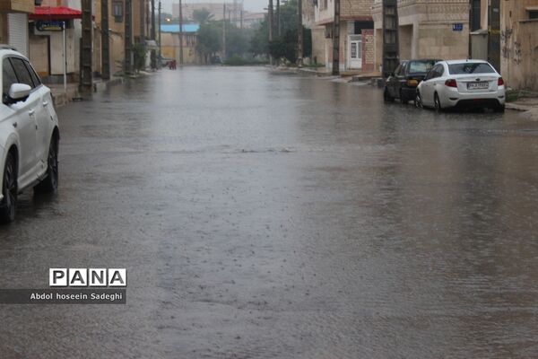 بارش باران و آبگرفتگی معابر در بوشهر