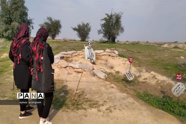 حضور دانش‌آموزان قائمشهری در یادمان عملیات فتح المبین