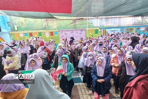 جشن سالروز ورود امام و نواختن زنگ انقلاب در دبستان دخترانه فرهنگ منطقه ۱۳