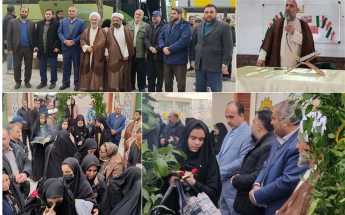 آیین بدرقه و اعزام دانش‌آموزان شهرستان تاکستان به اردوی راهیان نور