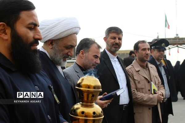 مراسم بدرقه اردوی «زیارت‌‌اولی‌ها» به مقصد مشهد مقدس