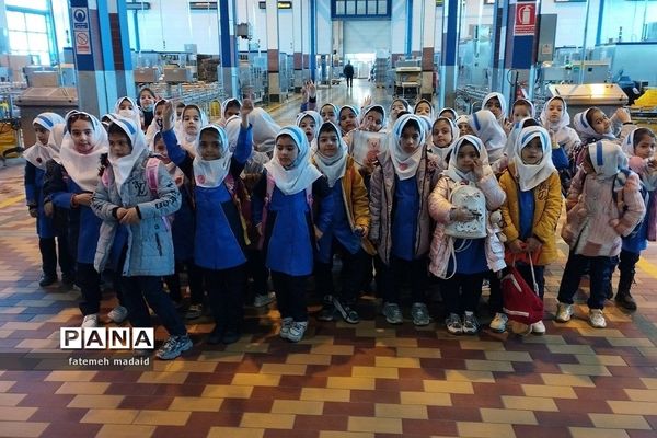 بازدید دانش‌آموزان دبستان مهرآیین بهارستان دو از کارخانه میهن