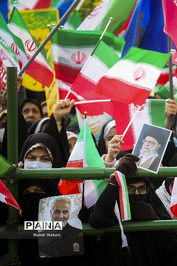 سخنرانی رئیس جمهوری در راهپیمایی ۲۲ بهمن