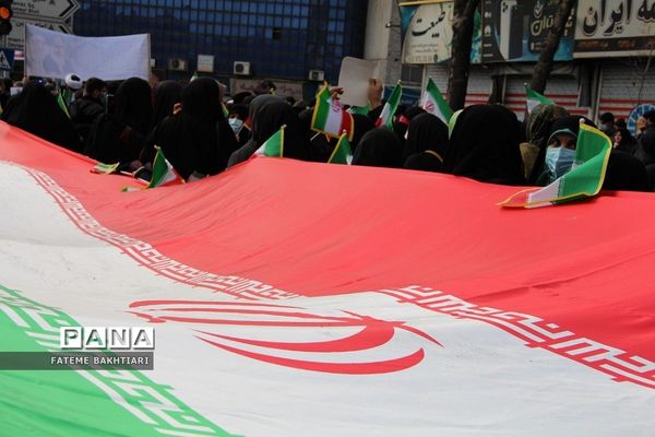 راهپیمایی باشکوه 22 بهمن در ناحیه یک شهرری