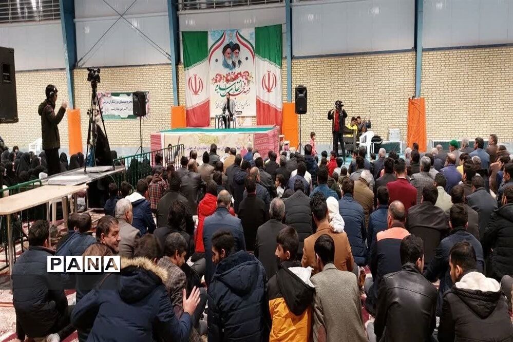 راهپیمایی 22بهمن در بخش آیسک شهرستان سرایان