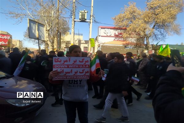 راهپیمایی باشکوه 22 بهمن در شهرستان اقلید