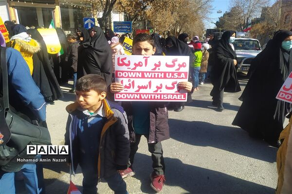 راهپیمایی باشکوه 22 بهمن در شهرستان اقلید