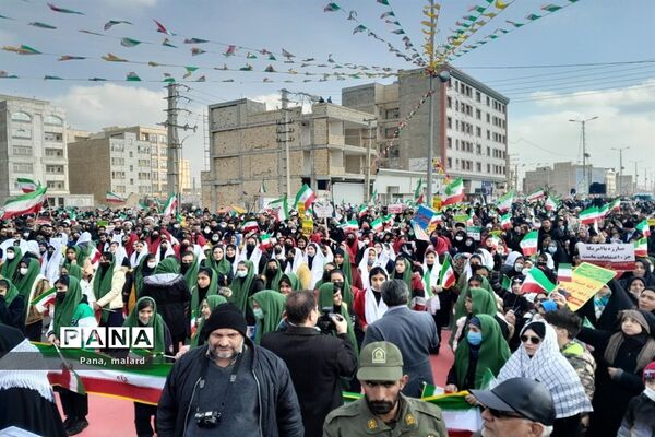 تجمع پرشور ۲۲ بهمن در ملارد