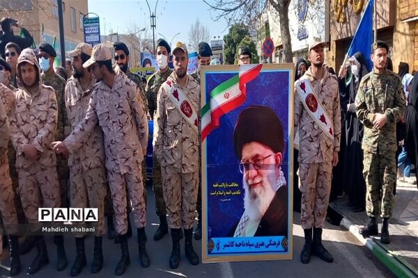 اقتدار باشکوه مردم کاشمر در راهپیمایی ۲۲ بهمن