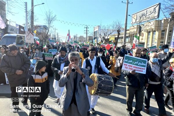 راهپیمایی22 بهمن در شهرستان گنبد