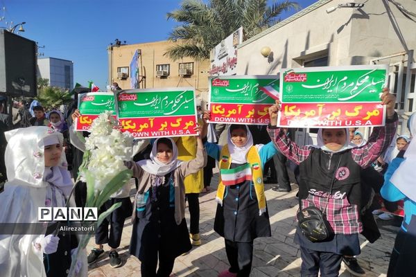 راهپیمایی ۲۲ بهمن در دشت آزادگان