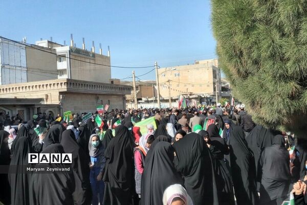 برگزاری راهپیمایی ۲۲ بهمن در دره‌شهر استان ایلام