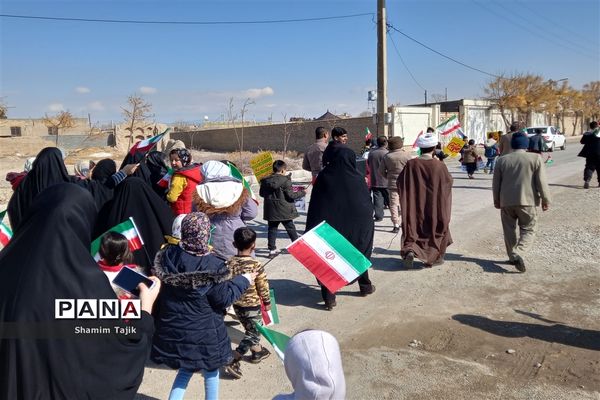 راهپیمایی ۲۲بهمن در روستای رستم آباد بخش جواد آباد