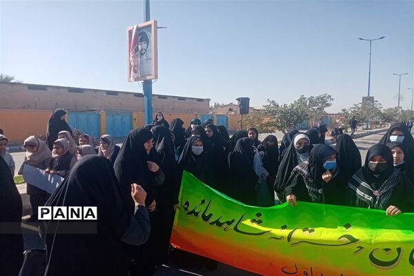 راهپیمایی چهل و چهارمین سالگرد پیروزی انقلاب در خیابان های امیدیه