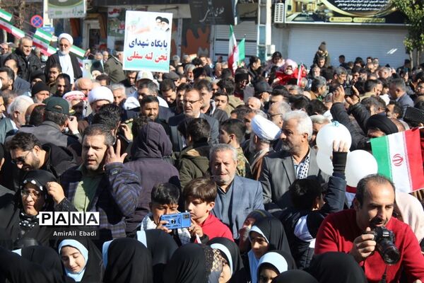 راهپیمایی ۲۲ بهمن در شهرستان میاندورود