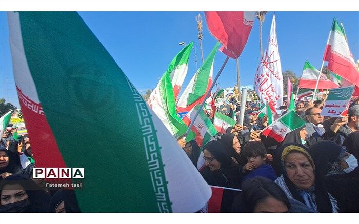 جشن چهل و چهار سالگی انقلاب اسلامی در روز ۲۲ بهمن با حضور حداکثری مردم اهواز/فیلم