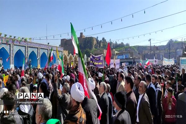 راهپیمایی ۲۲ بهمن در شهرستان شوش