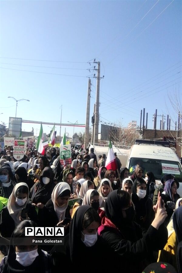 راهپیمایی 22 بهمن در شهرستان مراوه تپه